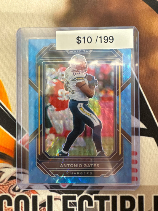 2022 Panini Prizm NFL Antonio Gates Blue Wave Prizm /199