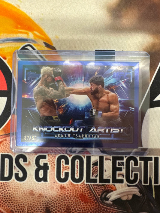 2025 Topps Knockout UFC Arman Tsarukyan Knockout Artist Blue Refractor /50