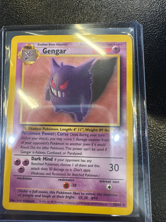 Pokemon Gengar 1st 20/62 Fossil non-holo LP
