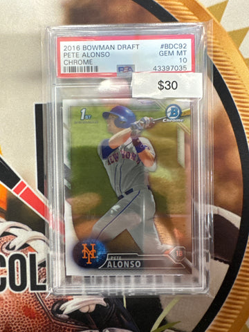 2016 Bowman Draft MLB Pete Alonso 1st Bowman Chrome PSA 10