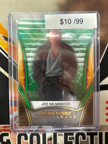 2025 Topps Star Wars Masterwork Jod Na NaWood Green Refractor /99