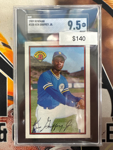 1989 Bowman Baseball Ken Griffey Jr. Rookie SGC 9.5
