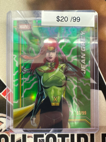 2026 Topps Chrome Marvel Jean Grey Storm’s Lightning Green Refractor /99