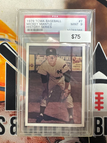 1979 TCMA Baseball Mickey Mantle History Series PSA 9