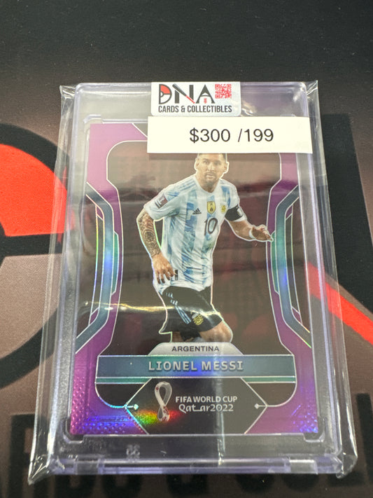 2022 Prizm FIFA World Cup Qatar Lionel Messi /199 purple