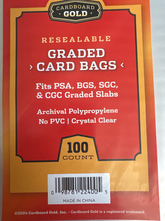 Cardboard Gold Graded Card Bags