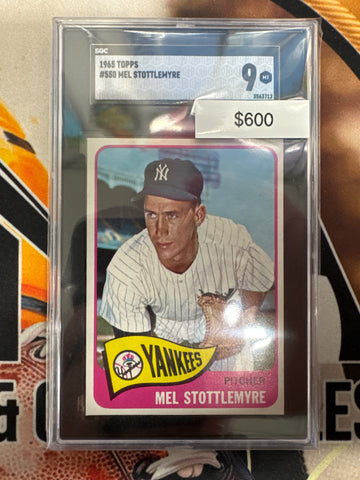 1965 Topps MLB Mel Stottlemyre SGC 9