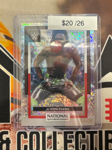 2026 Topps Chrome WWE X The National Je’Von Evans National Refractor /26
