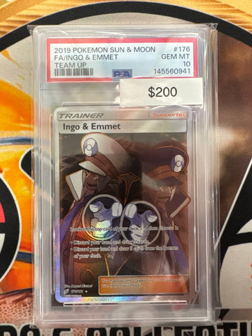 Pokemon Ingo & Emmet 176/181 Team Up PSA 10