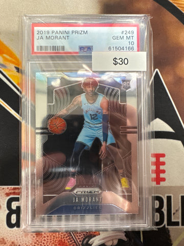 2019 Panini Prizm NBA Ja Morant Rookie PSA 10