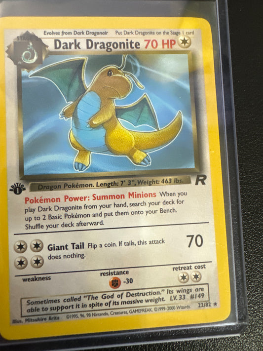Pokémon Dark Dragonite 1st edition 22/82