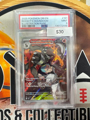 Pokemon Team Rocket’s Houndoom 191/182 Destined Rivals PSA 9