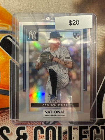 2026 Topps Chrome MLB X The National Cam Schlittler Rookie Refractor
