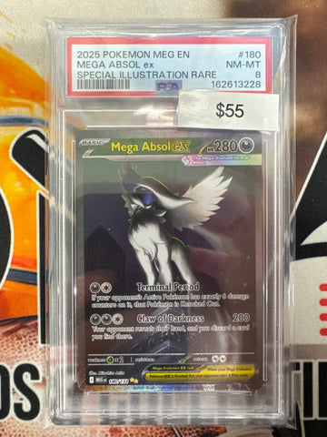 Pokemon Mega Absol ex 180/132 Mega Evolution PSA 8