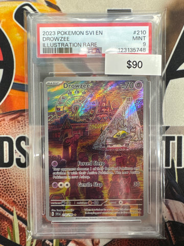 Pokémon Drowzee Illustration Rare Scarlet and Violet 210/198 PSA 9