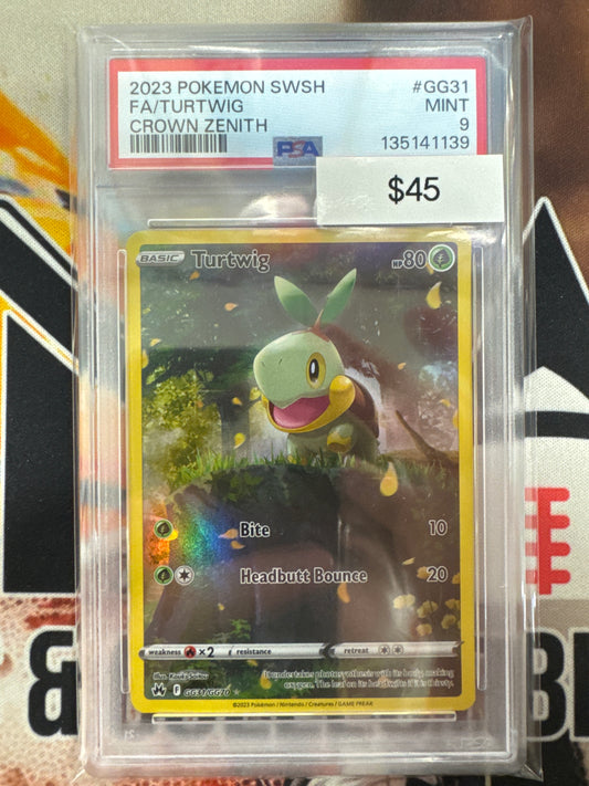 Pokemon Turtwig GG31/GG70 Crown Zenith PSA 9