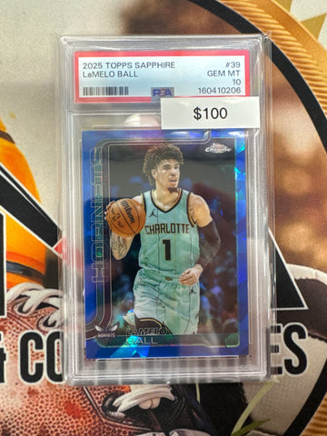 2025 Topps Chrome NBA Sapphire LaMelo Ball PSA 10