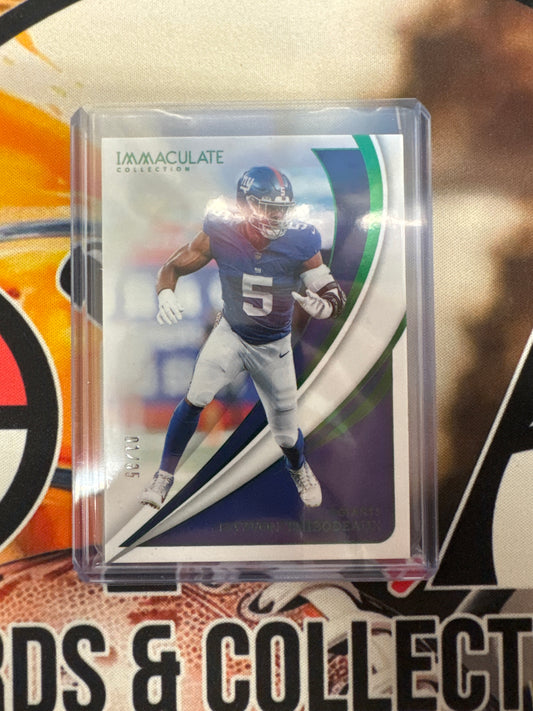 2024 Panini Immaculate Collection NFL Kayvon Thibodeaux Green Refractor /35