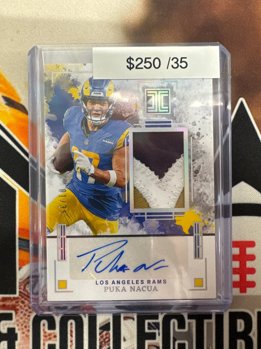 2025 Panini Impeccable NFL Puka Nacua Elegance Patch Autograph /35
