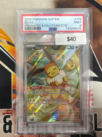2025 Pokemon SVP English Eevee Prismatic Evolutions ETB 173 Promo PSA 9