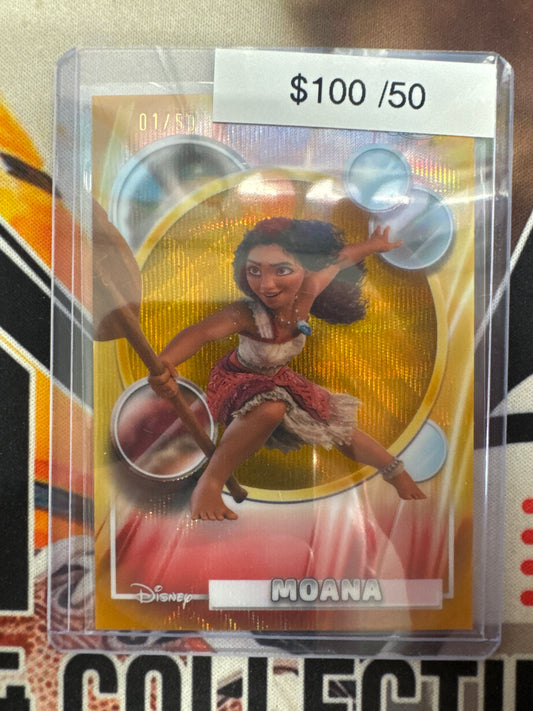 2026 Topps Chrome Disney Moana Gold Wave Refractor /50