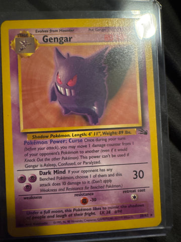 Pokemon Gengar 20/62 Fossil HP
