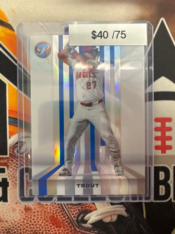 2026 Topps Pristine MLB Mike Trout Spotless Blue Refractor /75