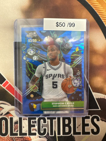 2026 Topps Chrome Cosmic NBA Stephon Castle Blue Cosmic Dust Refractor /99