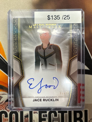 2025 Topps Star Wars Masterwork Elijah Wood As Jace Rucklin Autograph Canvas Refractor /25