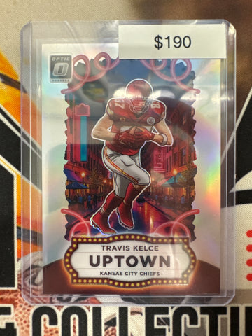 2025 Panini Donruss Optic NFL Travis Kelce Uptown Silver Prizm