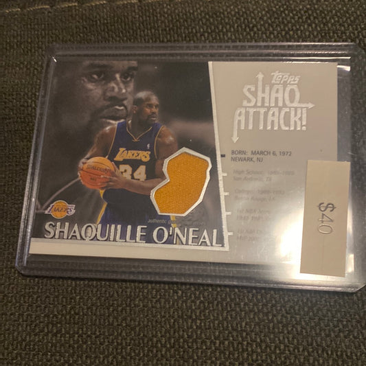 2002 Topps Shaquille O’Neal Shaq Attack New Jersey