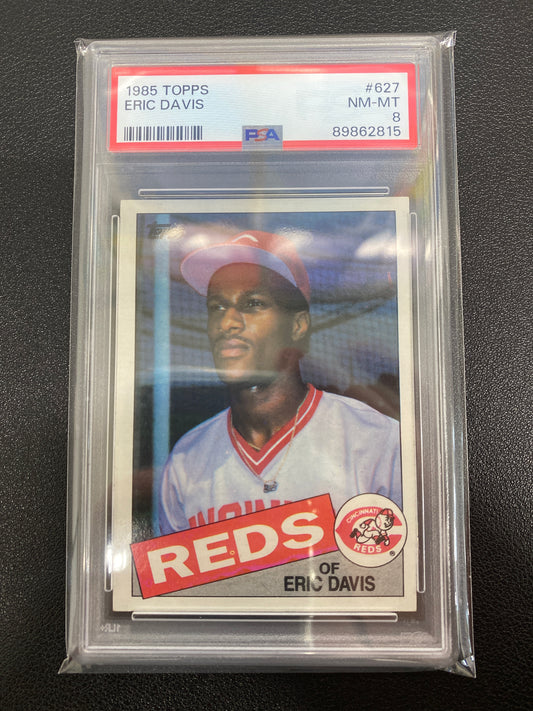 1985 Topps Eric Davis PSA 8