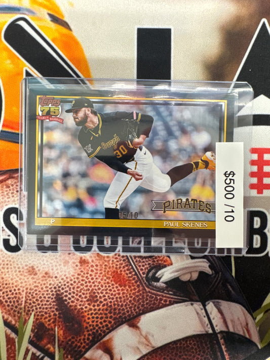2026 Topps Series One MLB Paul Skenes Throwback 1991 Black Refractor /10