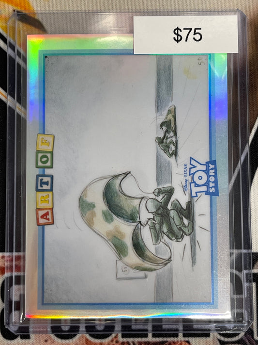2025 Topps Pixar 30 Years Of Toy Story The Bucket O’ Soldiers Deploy Art Of Toy Story SP