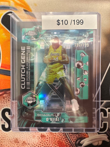 2026 Topps Chrome NBA Shaquille O’Neal Clutch Gene Teal Refractor /199