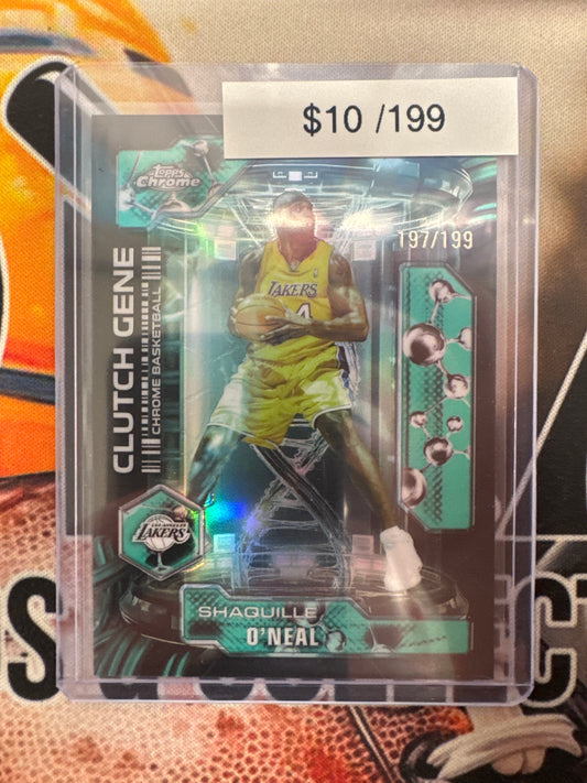 2026 Topps Chrome NBA Shaquille O’Neal Clutch Gene Teal Refractor /199