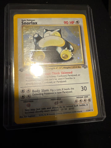 Pokemon Snorlax 11/64 holo jungle 1st edition HP