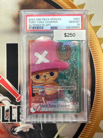 2024 One Piece OPO8 English Tony Tony. Chopper Alternate Art OPO8-001 PSA 10