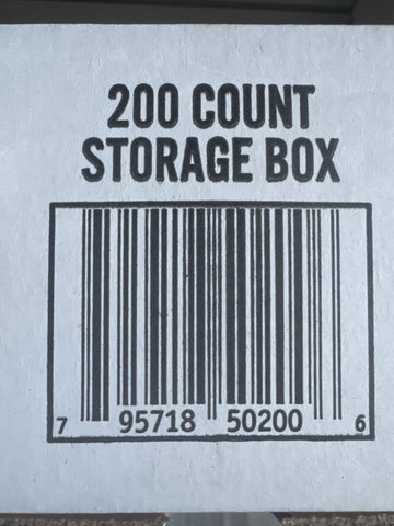 Cardboard 200 count storage box