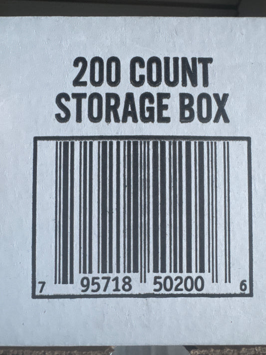 Cardboard 200 count storage box