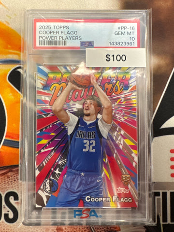 2025 Topps NBA Cooper Flagg Rookie Power Players PSA 10