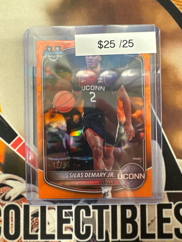 2025 Topps Bowman Basketball Sapphire Silas Demary Jr. 1st Bowman Orange Sapphire /25