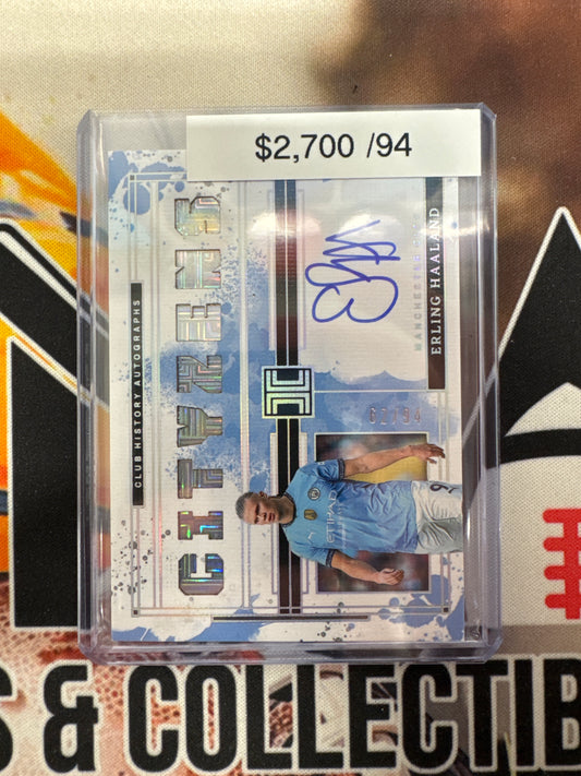2024-25 Panini Impeccable Premier League Soccer Erling Haaland Cityzens Autograph /94