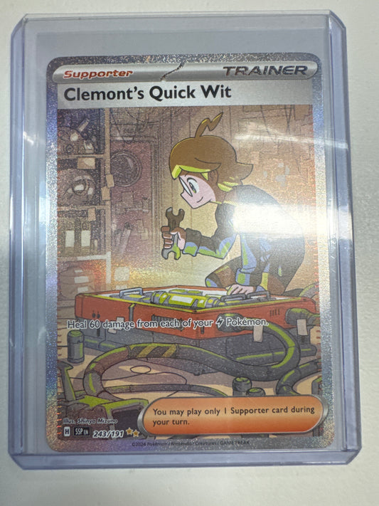 Pokemon Clemont’s Quick Wit 243/191 Surging Sparks