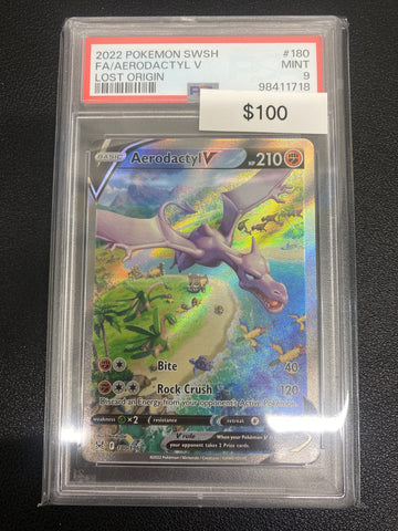 Pokémon Aerodactyl Alternate Full Art Lost Origin 180/196 PSA 9