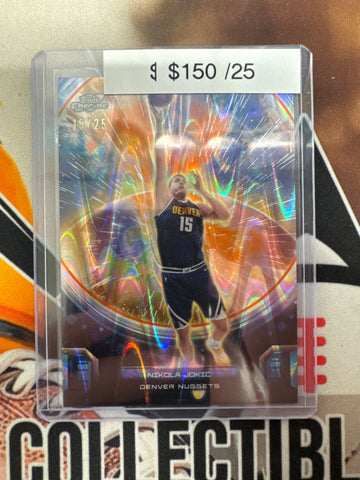 2026 Topps Chrome Cosmic NBA Nikola Jokic Re-Entry Orange Raywave Refractor /25