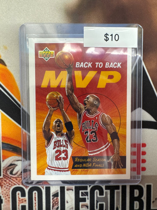 1992 Upper Deck Basketball Michael Jordan Back To Back MVP