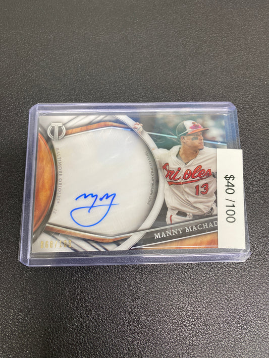 2018 MLB Topps Tribute Manny Machado Auto /100