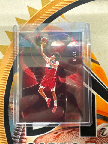 2024-25 Panini Silhouette NBA Kyshawn George Red Refractor /75