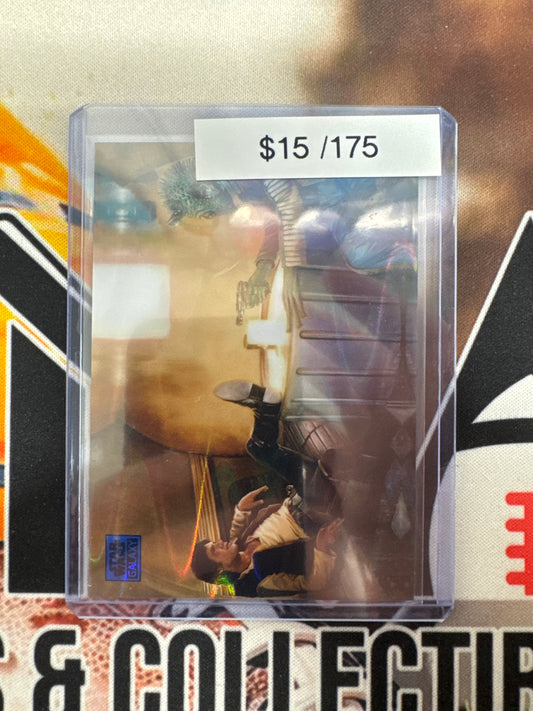 2025 Topps Star Wars Galaxy The Gunslinger Blue Raywave Refractor /175